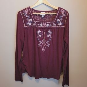 Knox Rose Burgundy Top